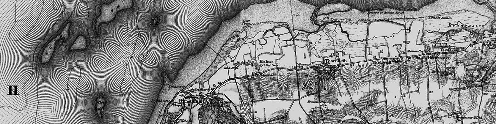 Old map of Holme next the Sea in 1898