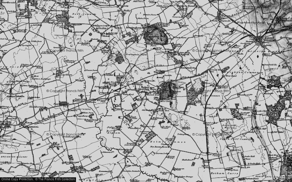 Old Map of Holme-on-Spalding-Moor, 1898 in 1898