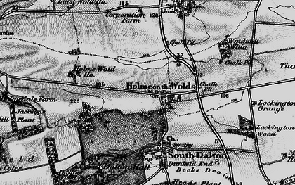Old map of Holme on the Wolds in 1898