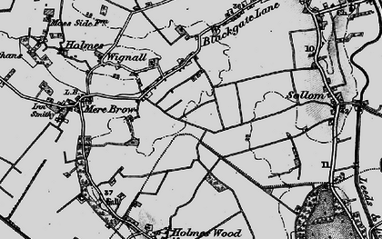 Old map of Holmes in 1896