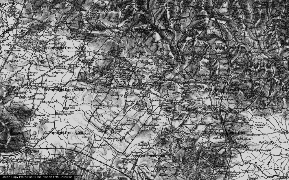 Old Map of Holmes's Hill, 1895 in 1895