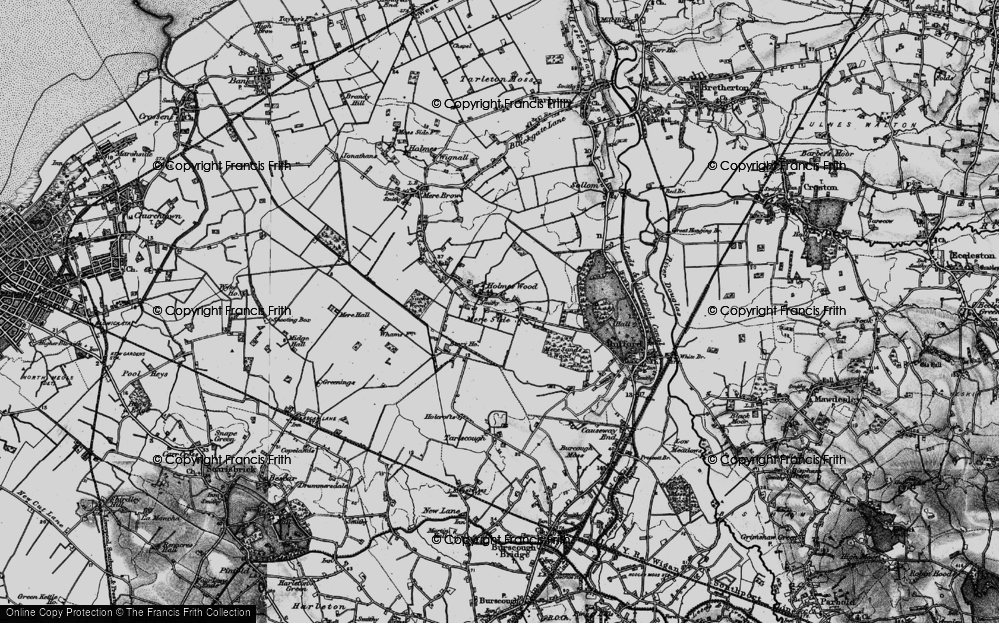 Old Map of Holmeswood, 1896 in 1896