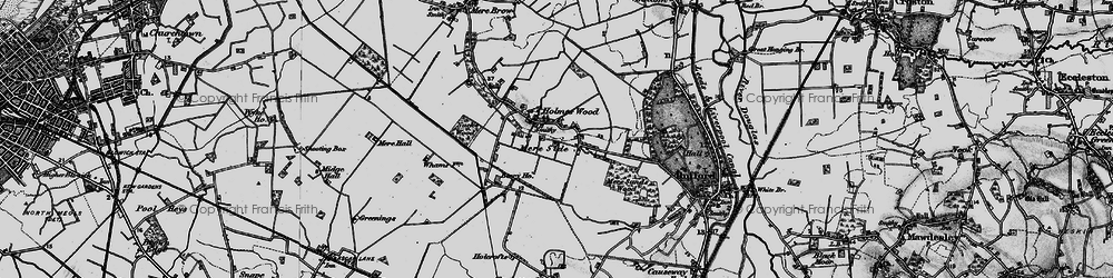 Old map of Holmeswood in 1896