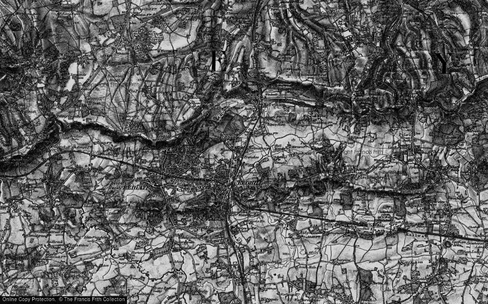 Old Map of Holmethorpe, 1896 in 1896