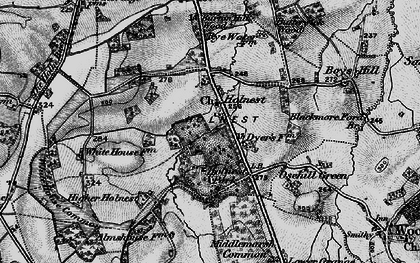 Old map of Burton Hill Wood in 1898