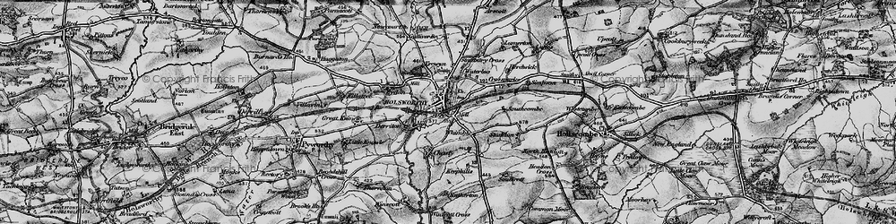 Old map of Holsworthy in 1895