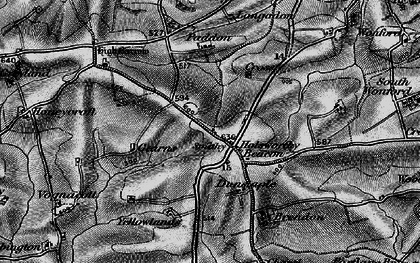 Old map of Holsworthy Beacon in 1895