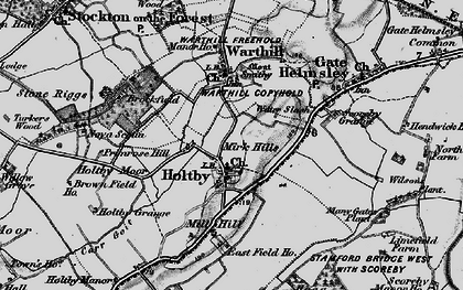 Old map of Holtby in 1898
