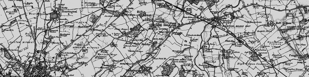 Old map of Holtby in 1898