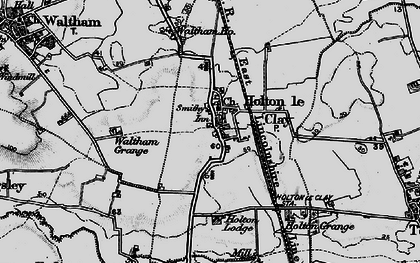 Old map of Holton le Clay in 1899