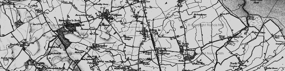 Old map of Holton le Clay in 1899