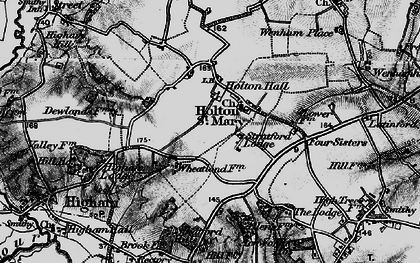 Old map of Holton Hall in 1896