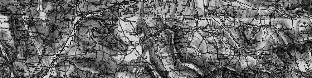 Old map of Holway in 1898