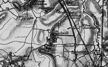 Old map of Holwell in 1896