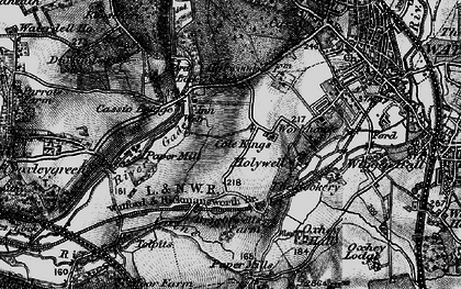 Old map of Holywell in 1896