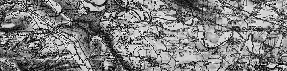 Old map of Holywell in 1898