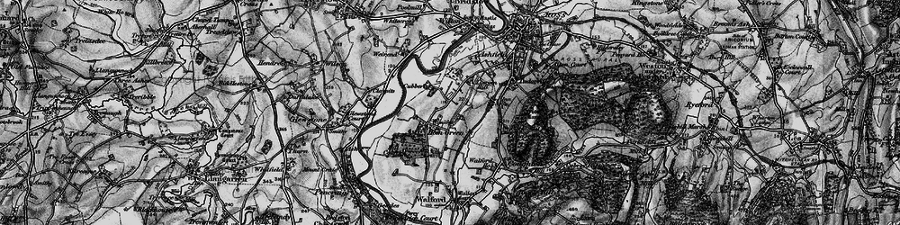Old map of Hom Green in 1896