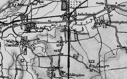 Old map of Tirle Brook in 1896