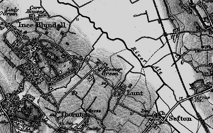 Old map of Homer Green in 1896