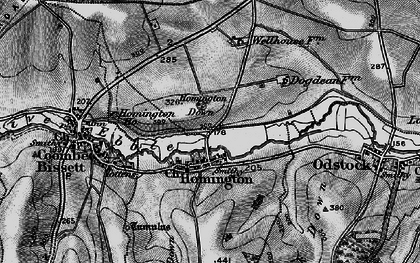 Old map of Homington in 1895
