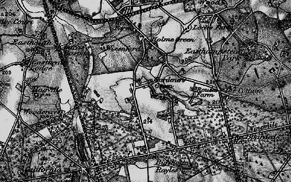 Old map of Honey Hill in 1895