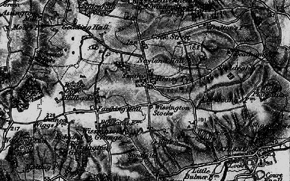 Old map of Honey Tye in 1896