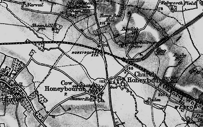 Old map of Honeybourne in 1898
