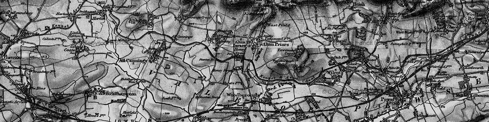 Old map of Honeystreet in 1898