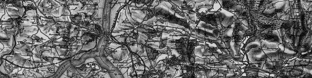 Old map of Honicknowle in 1896