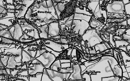 Old map of Honing in 1898