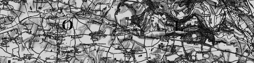Old map of Honingham in 1898