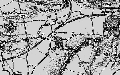 Old map of Honington in 1895