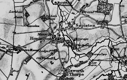 Old map of Honington in 1898