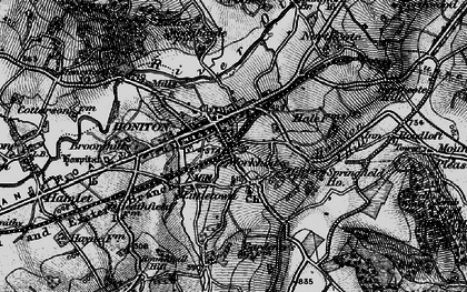 Old map of Honiton in 1898