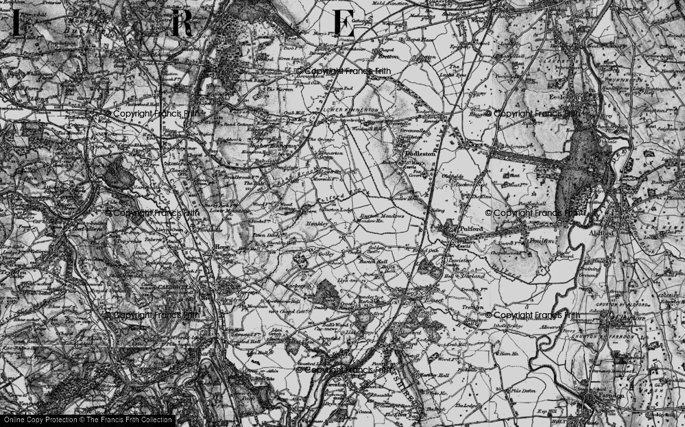 Old Map of Historic Map covering Burton Meadows in 1897