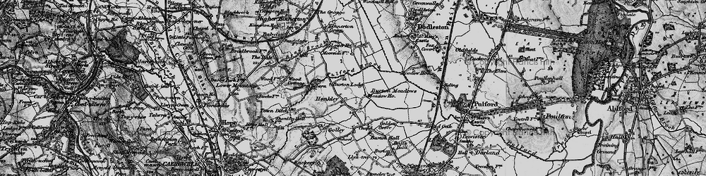 Old map of Honkley in 1897