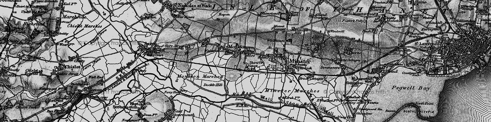 Old map of Hoo in 1895