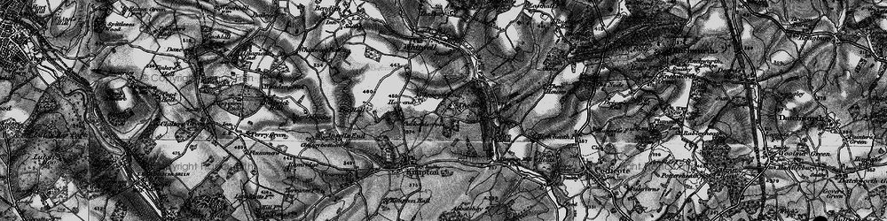 Old map of Hoo End in 1896