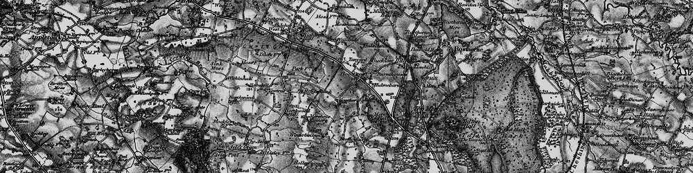 Old map of Hoo Green in 1896