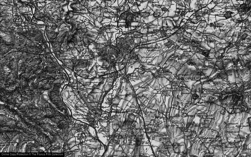 Old Map of Hoobrook, 1899 in 1899