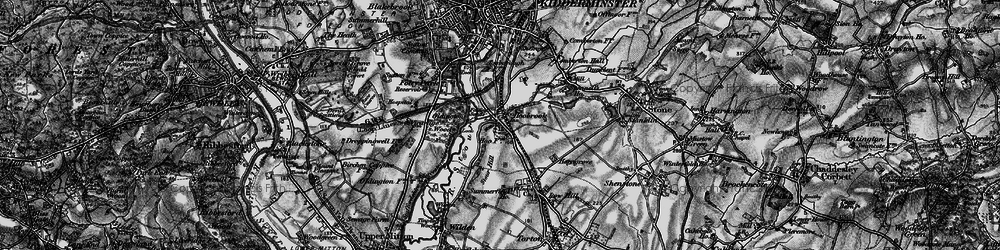 Old map of Hoobrook in 1899