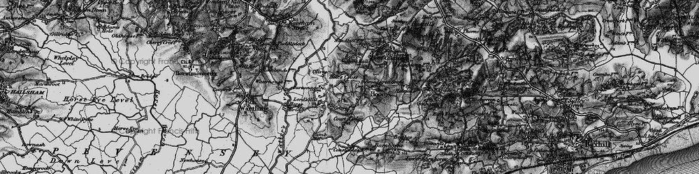 Old map of Hooe in 1895