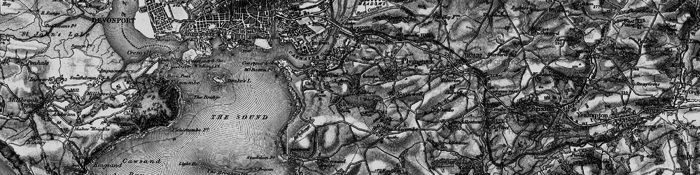 Old map of Hooe in 1896