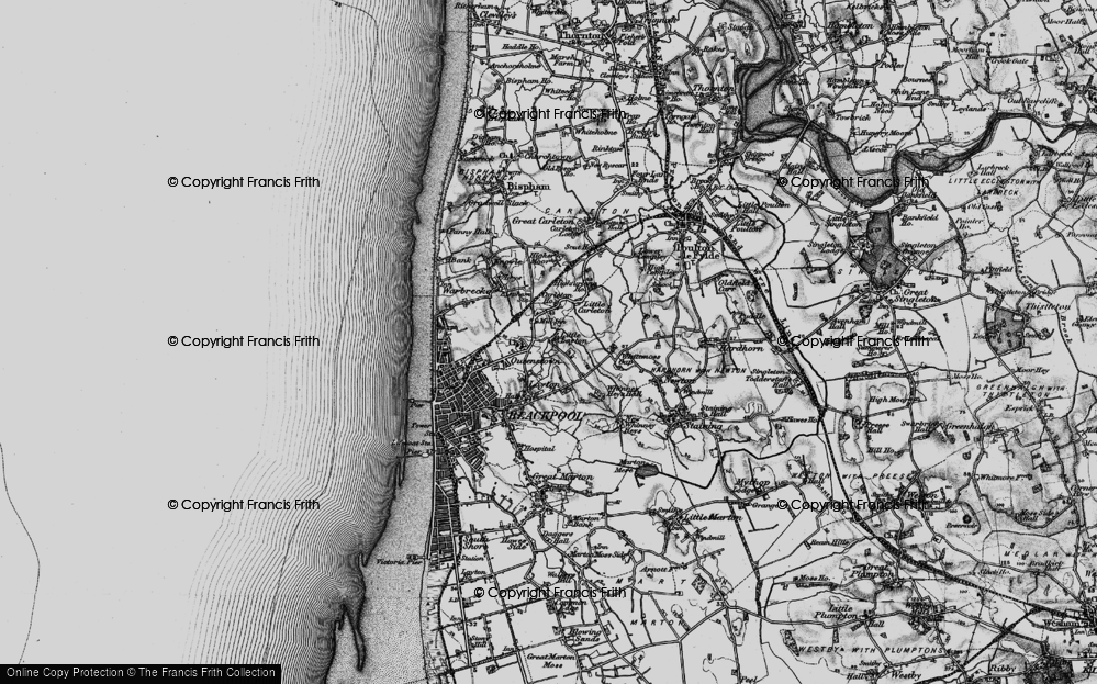 Old Map of Hoohill, 1896 in 1896