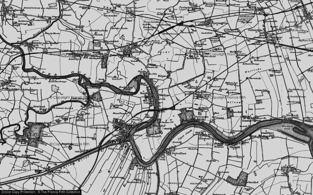 Old Map of Hook, 1895 in 1895