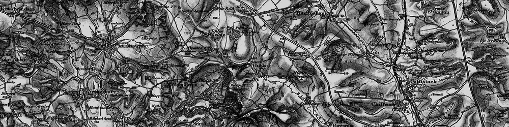 Old map of Burnt Bottom in 1898