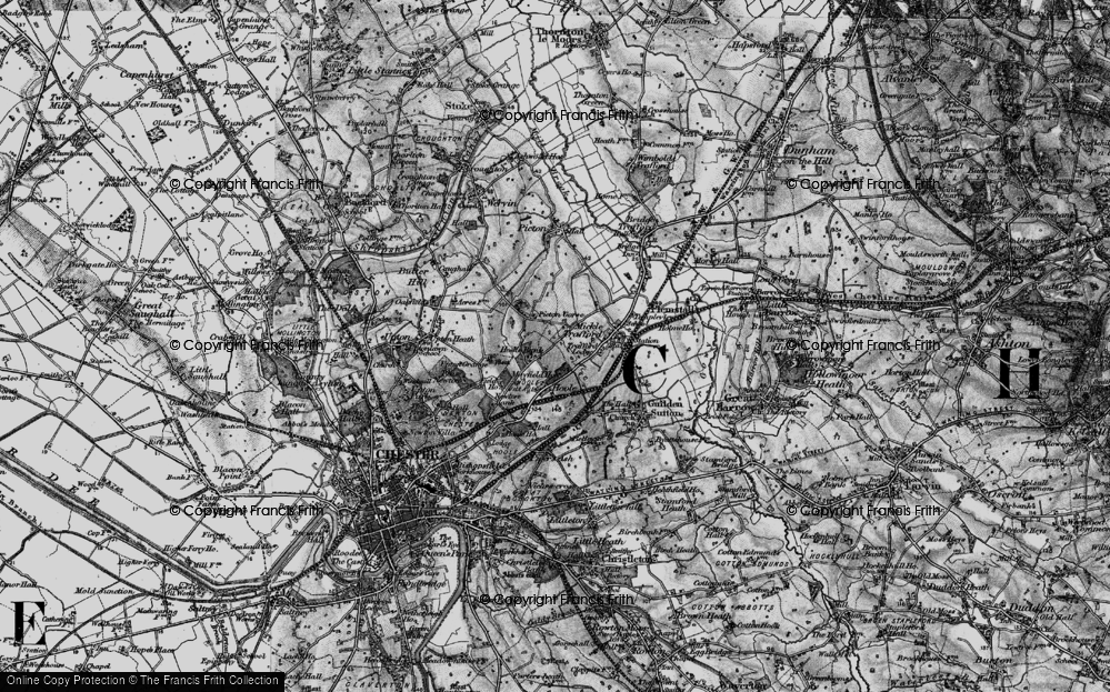 Old Map of Hoole Bank, 1896 in 1896
