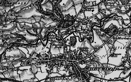 Old map of Hooley Brow in 1896