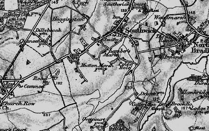 Old map of Hoopers Pool in 1898