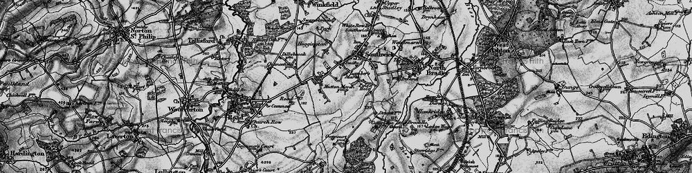 Old map of Hoopers Pool in 1898